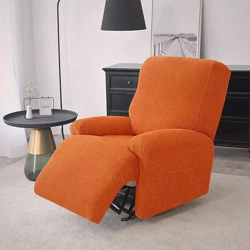 1Seater Split Recliner Cover Four Seasons Polar Fleece Elastic Armchair Cover