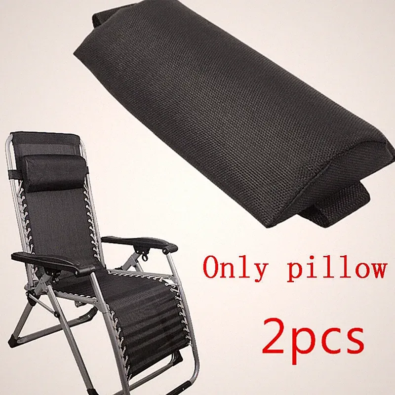 2pcs Pillow Folding Chairs Beach Sun Patio Outdoor Pool Reclining Lounge Pillow