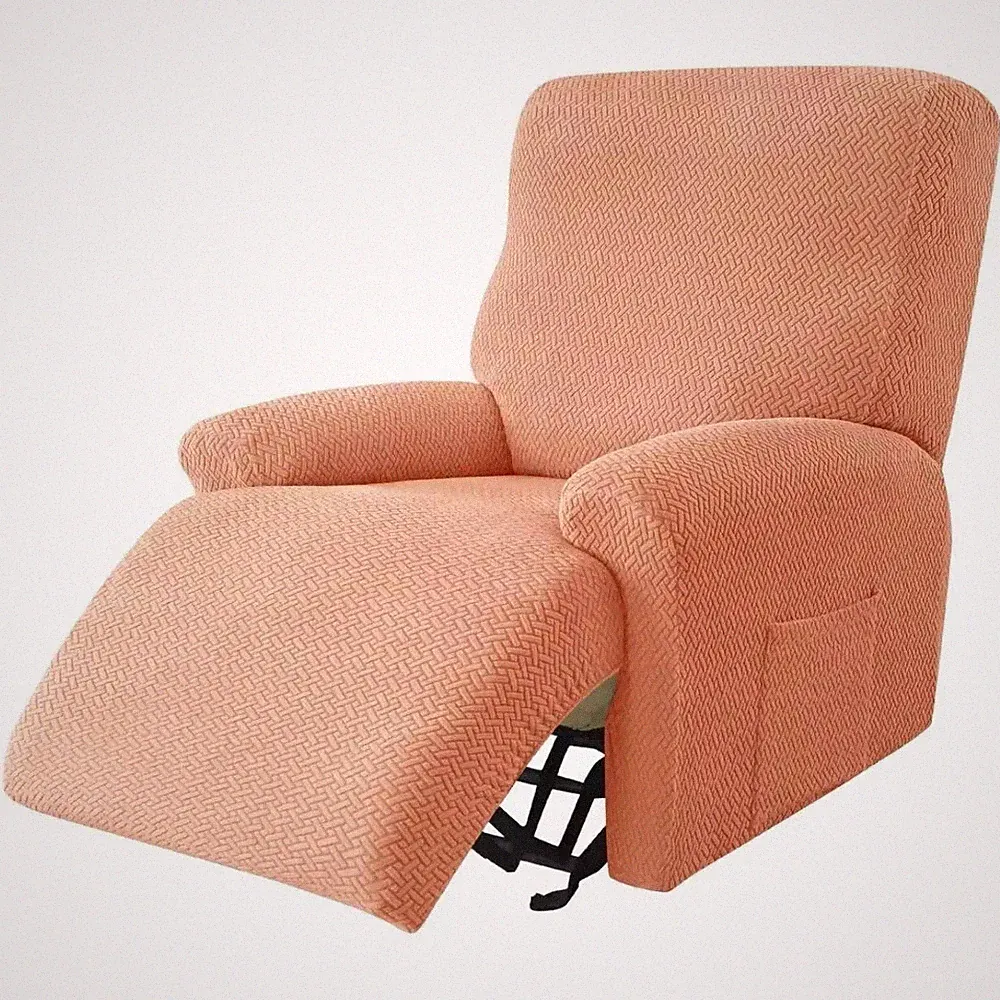 4pcs/Set Universal Jacquard Recliner Chair Cover Slipcover Non-Slip Removable