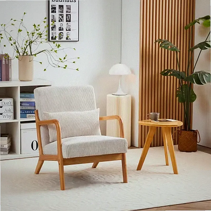 High Quality Simplicity Home Furniture Solid Wood Recliner Leisure Chair