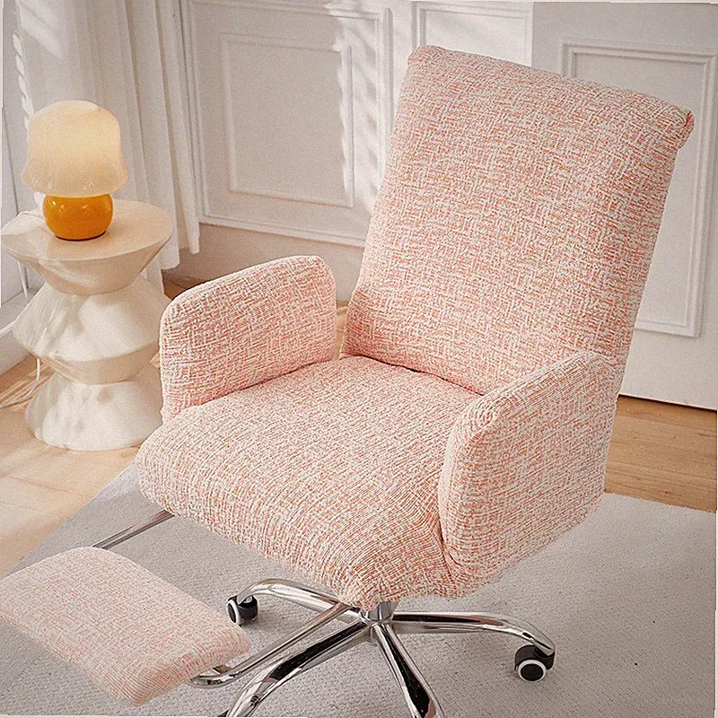 Jacquard Velvet Stretch Office Chair Cover Armrest Swivel Reclining Chair Cover