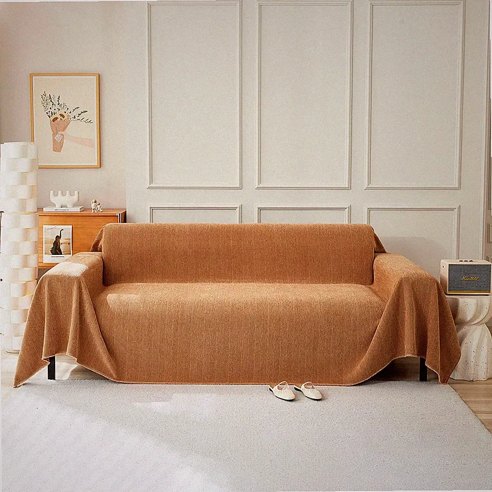 Soft Caramel Orange Sofa Covers Washable Couch Cover for Dogs Pumpkin Herring...