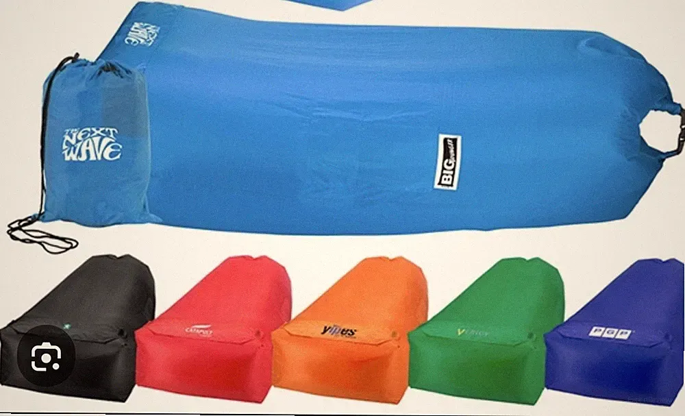 The Big Lounger, Inflatable Orange And Black